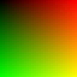 a square image with a color gradient from red to green