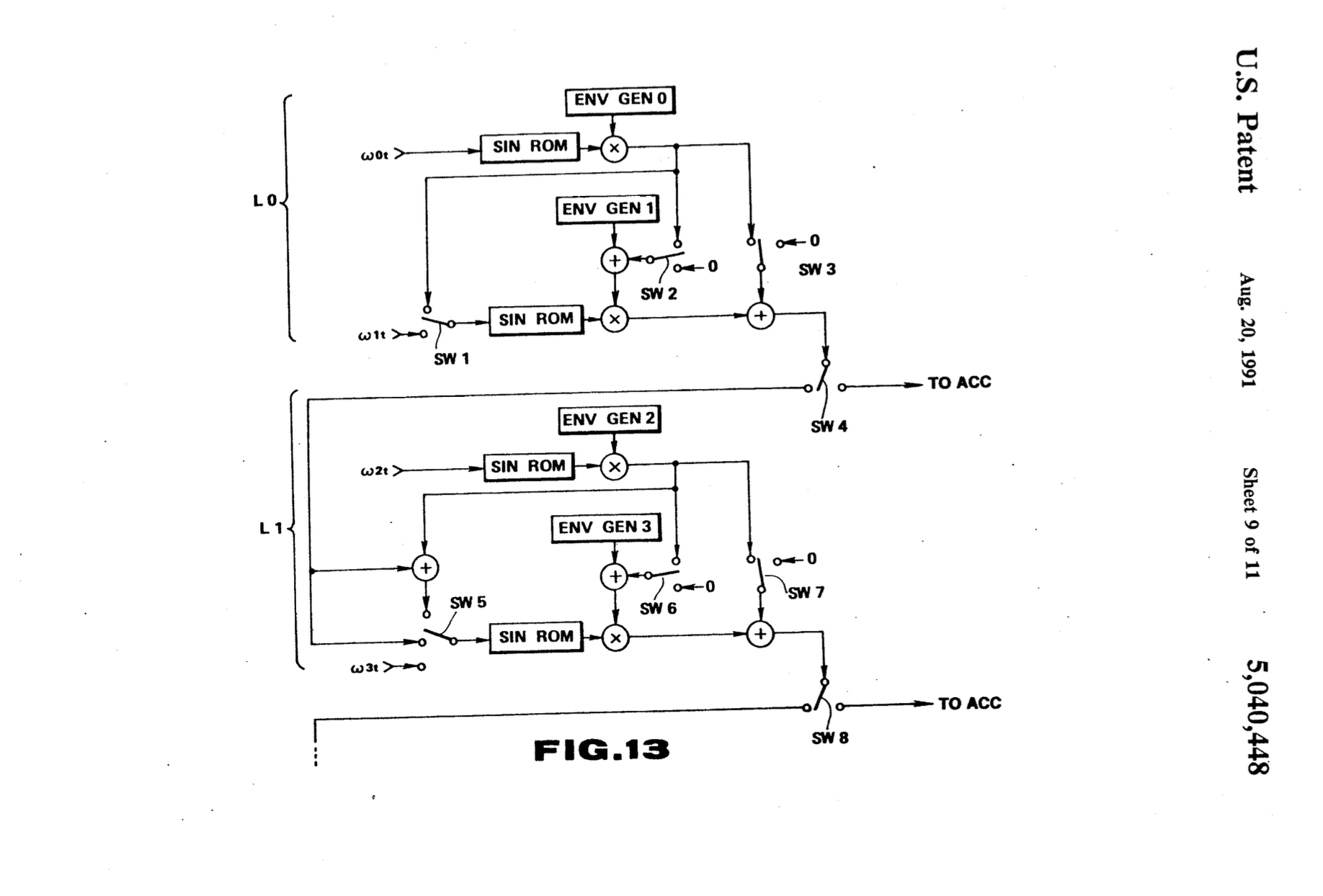 Figure 13 from patent US5040448A