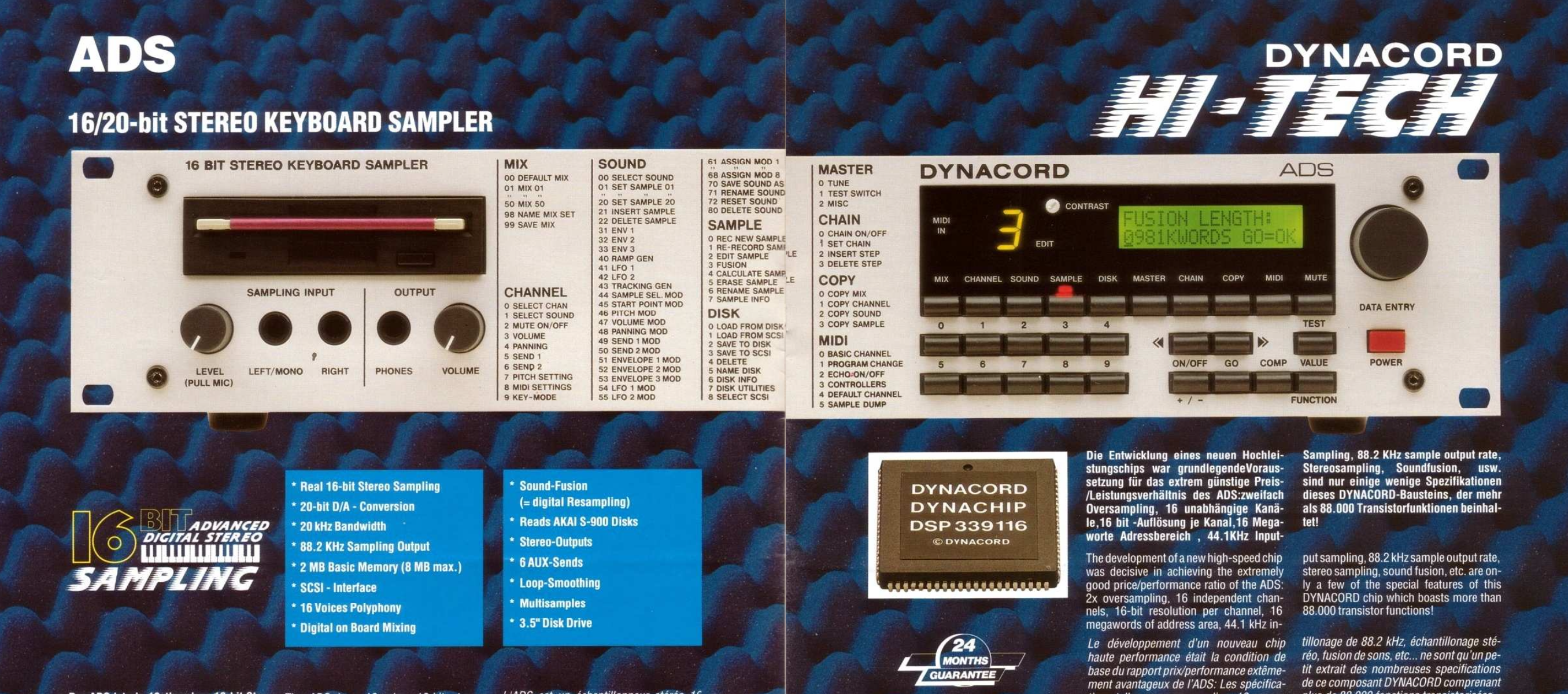 Snippet from a 1989 Dynacord brochure
