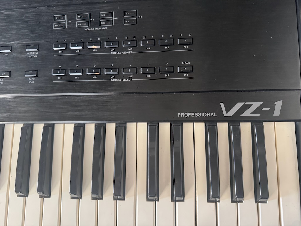 Close-up of the VZ-1 keyboard
