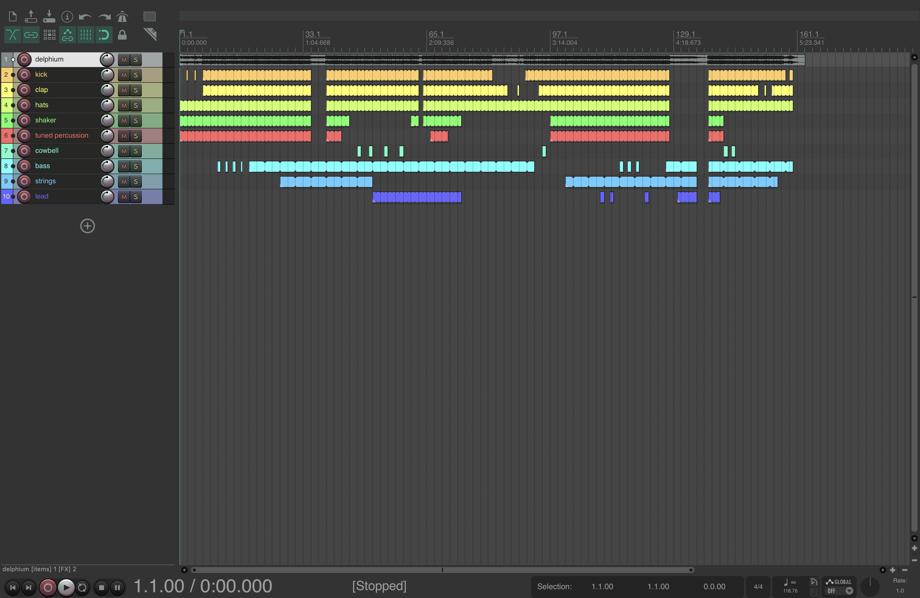 Structure diagram for Delphium